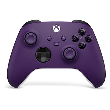 Xbox Wireless Controller in Astral Purple featuring textured grips, black buttons, and a sleek design, compatible with Xbox Series X.
