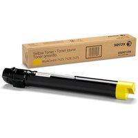 Yellow Xerox 006R01396 toner cartridge with black casing, compatible with Xerox WC 7425, 15K page yield.