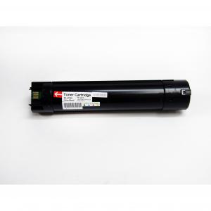 Black remanufactured toner cartridge labeled "Xerox 106R01506," featuring a sleek cylindrical design with a barcode and product information sticker.