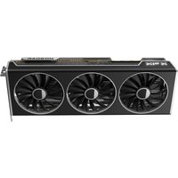 Black XFX MERC 310 AMD Radeon RX 7900 XTX graphics card with three cooling fans and silver accents.