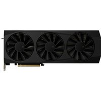Black XFX Quicksilver Radeon RX 9070 XT graphics card with three cooling fans and sleek design.