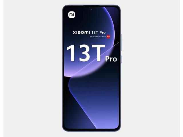 Xiaomi 13T Pro smartphone in blue, featuring a 6.67-inch display, Android 13, 12 GB RAM, 512 GB storage, dual SIM, and 5000 mAh battery.