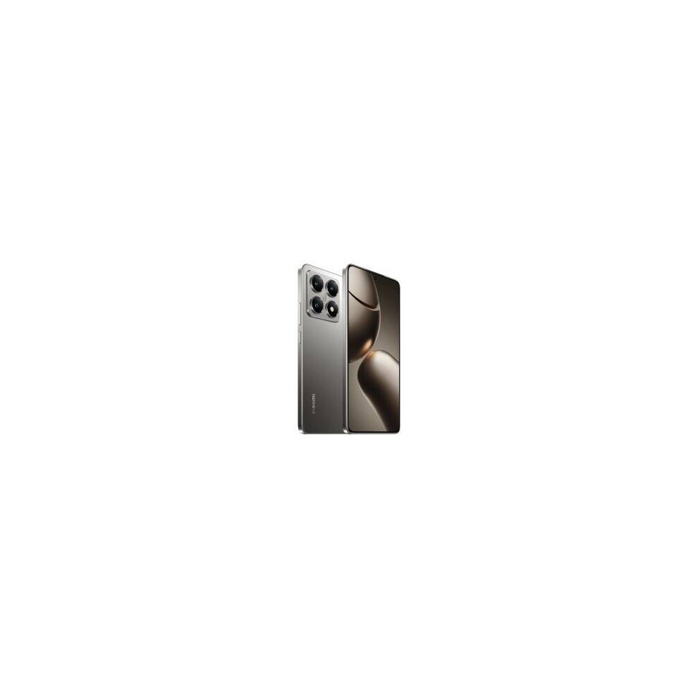 Xiaomi 14T smartphone in Titan Gray, featuring a sleek design, 6.67" display, three rear cameras, and 512GB storage capacity.