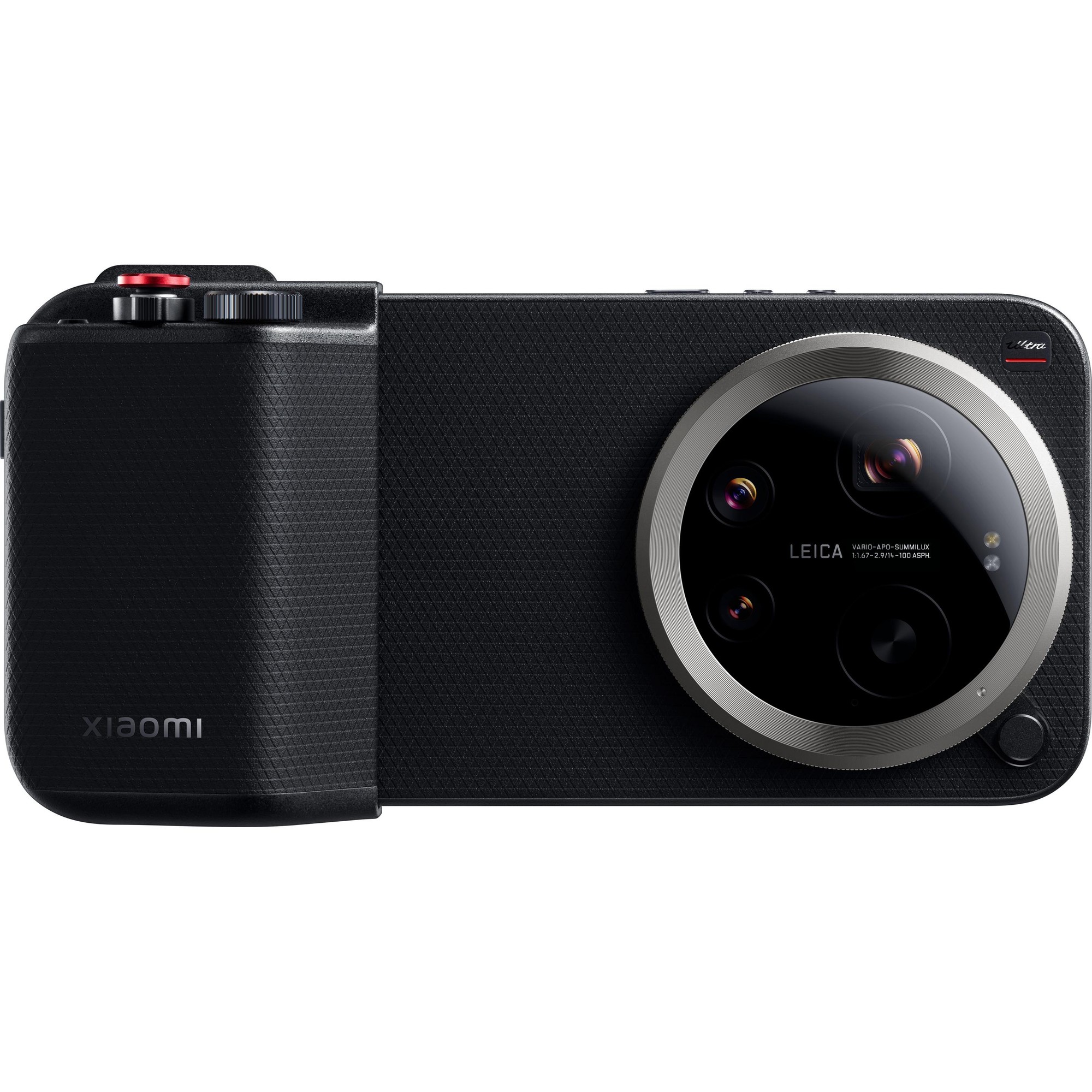 Xiaomi 17 Ultra Photography Kit Pro features a sleek black body with a textured grip, a prominent round lens with Leica branding, and multiple camera lenses for versatile photography.