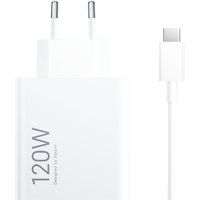 White Xiaomi Hypercharge Combo AC charger with 120W text and USB-C cable.
