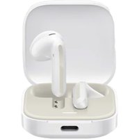 White Xiaomi Redmi Buds 6 Active TWS in-ear headset with sleek charging case and USB-C port.