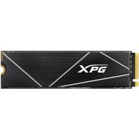 Black XPG GAMMIX S70 BLADE 512 GB M.2 NVMe SSD with silver diagonal lines and gold connector edge.