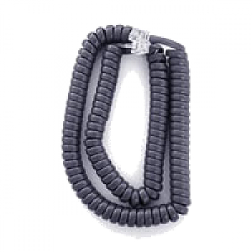 Coiled black accessory cable for Yealink HC28 headphones, featuring a durable design for connecting audio devices.