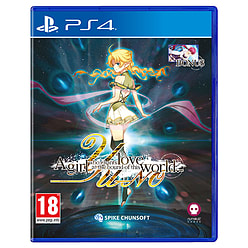 Yu-No for PlayStation 4 features a vibrant blue case, showcasing a character in a yellow outfit against a cosmic background, with the title prominently displayed at the bottom.