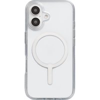 Clear ZAGG Crystal Palace Snap case for iPhone 16 with MagSafe ring and dual camera cutout.
