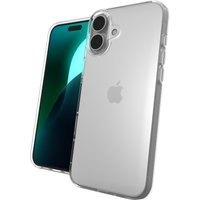 Clear ZAGG CrystlPal Lite case for iPhone 16 Plus, transparent design, precise cutouts, slim and durable protection.