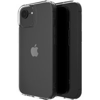 Clear ZAGG Crystal Palace Lite case for iPhone 17e/16e/15/14/13, transparent with reinforced corners and slim design.