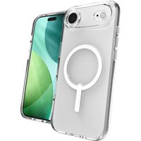 Clear ZAGG Crystal Palace Snap Case for iPhone 17 Air with MagSafe ring and precise cutouts for camera and buttons.