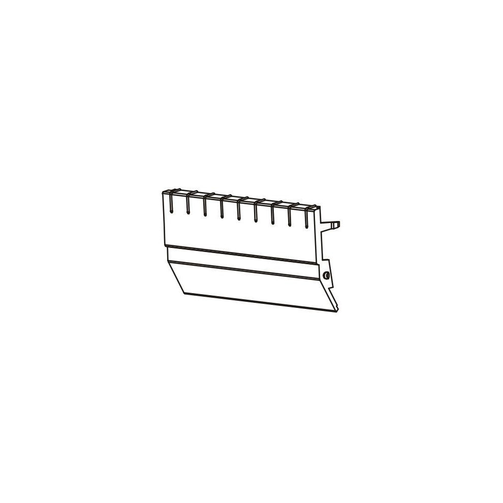 Zebra 105934-025 Printer Kit features a rectangular, black plastic design with a ridged top and a slanted edge, designed for easy installation in Zebra printers.