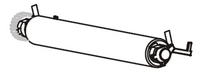 Zebra 105934-035 Printer Kit featuring a cylindrical, white plastic roller with metal ends and a textured surface for enhanced grip and functionality.