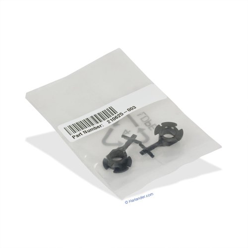 Zebra 105934-059 Printer Kit includes two black plastic components packaged in a clear plastic sleeve with a barcode label.