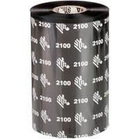 Black Zebra 2100 thermal ribbon roll with white logo and "2100" text, 450 m length.