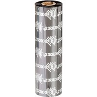 Black Zebra 2300 Wax thermal ribbon, 450 m roll, with white branding text on a glossy surface.