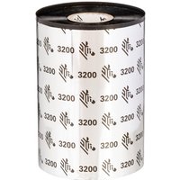 Black Zebra 3200 Wax-Resin thermal ribbon roll with branded white wrapping, 450 meters long.