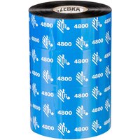 Black Zebra 4800 Performance Resin thermal ribbon, 450 m roll, blue wrapper with white Zebra logo and "4800" text.