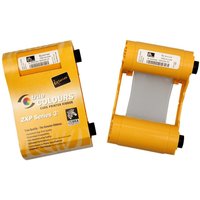 Yellow Zebra 800033-340 printer ribbon with two spools and a white label, designed for 280 pages.