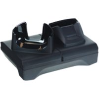 Black Zebra CRD-TC7X-SE2CPP-01 mobile device charger with dual slots, sleek design, and indoor use.