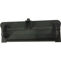 Black Zebra printer/scanner front cover spare part with rectangular shape and central mounting tab.
