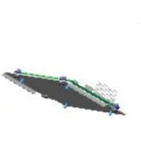 Zebra P1031925-201 printer/scanner spare part, flat rectangular component with green and black details, blue connectors.