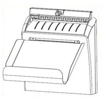 Zebra printer/scanner spare part Cutter, white with a curved front panel and multiple slots.