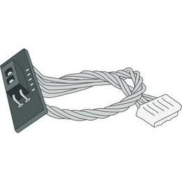 Black plastic printer/scanner bezel with multiple connectors and wires, designed as a spare part for Zebra P1080383-434 models.