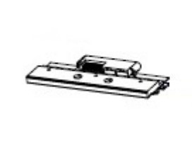 Zebra Printer Accessory featuring a sleek, metallic design with a rectangular base and a small raised section, designed for enhanced printer functionality.