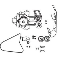 Zebra P1083320-084 kit with gears, screws, and brackets for printer/scanner, black and white line drawing.