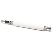 Zebra P1083320-103 printer rewinder, cylindrical with white and metallic sections, black connector on one end.