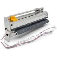 Metal Zebra printer/scanner sensor with yellow lever, black roller, and attached wires.