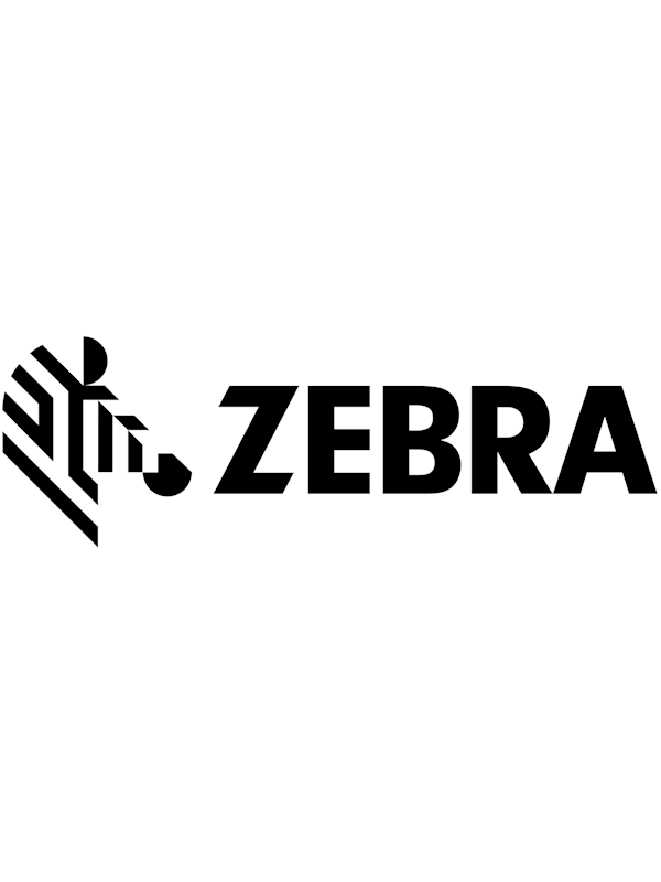 Black and white Zebra logo featuring a stylized zebra and the word "ZEBRA" in bold letters, emphasizing the brand's identity and focus on printing technology.