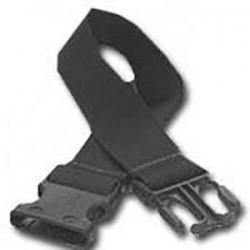 Black nylon strap with a durable plastic buckle, designed for secure attachment and easy adjustment, suitable for use with Zebra devices.