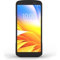 Black Zebra TC22 handheld mobile computer with 6-inch screen, vibrant display, and sleek design.