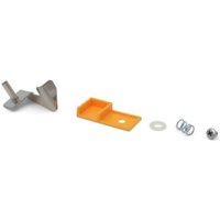 Zebra Äußeres Medienführungs-Set with metal bracket, orange plastic guide, washer, spring, and screw.