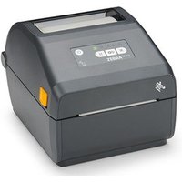 Gray Zebra ZD421D label printer, direct thermal, 300 DPI, compact design with control buttons and status indicators.