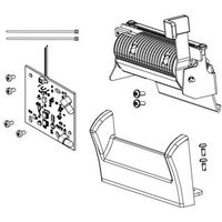 Zebra ZT200 Peel Option kit with circuit board, screws, and metal components for label printer assembly.