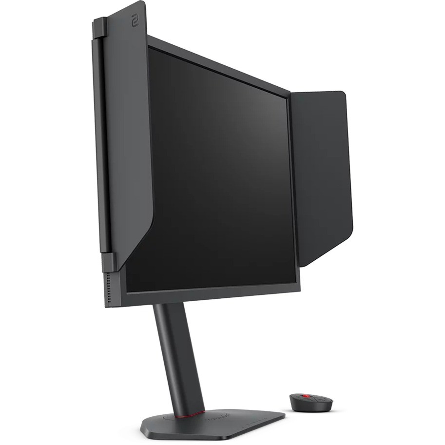 ZOWIE XL2546X 24.5" computer monitor in black, featuring a sleek design, adjustable stand, and side shields for enhanced focus, with a resolution of 1920 x 1080 pixels.