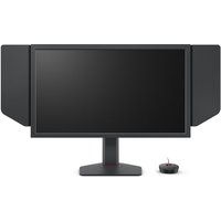 Black ZOWIE XL2586X+ monitor, 24.1" Full HD, with side shields and rectangular stand, includes a wired control puck.
