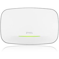 White Zyxel NWA210BE wireless access point with smooth edges and a green LED indicator on the front.