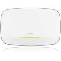 White Zyxel NWA240BE PoE access point with rounded edges and subtle green LED indicator.