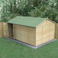 Black grid-patterned plastic shed base kit, 15x10 size, designed for stability and drainage, by ProBASE.