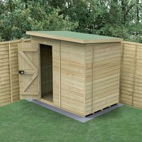 Black grid-patterned plastic shed base kit, 7x5 feet, designed for stability and drainage, by ProBASE.