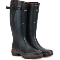 Bronze Aigle Parcours 2 Vario boots, UK 9, with adjustable buckle, textured sole, and reinforced toe.