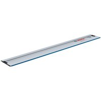 Bosch 1100mm silver guide rail with blue edge, rubber strips, and Bosch logo on top.