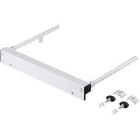 Bosch 1600Z0000X Parallel Guide, silver metal frame with two adjustable rods and black knobs.