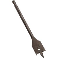 Bosch flat drill bit, 25 × 152mm, with hex shank, dark metallic finish, pointed tip for self-cutting.